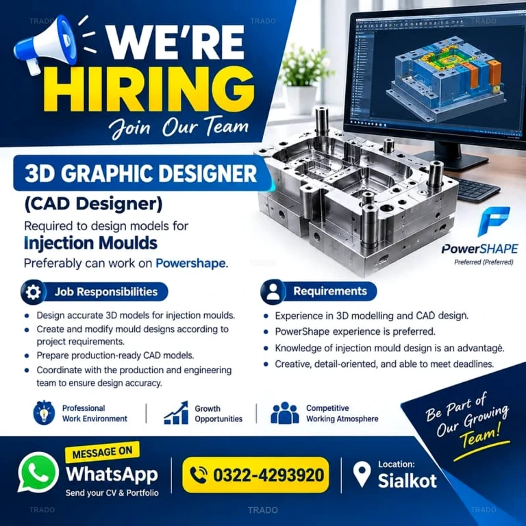 3D Graphic Designer Jobs, Jobs in Sialkot, Auto Cad Jobs