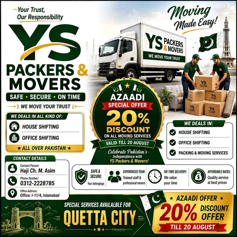 Packer and Movers in Islamabad