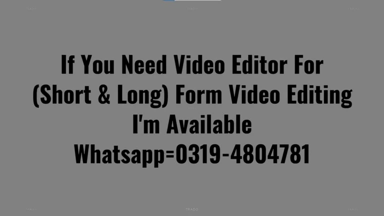 I'm , Short & Long, Form Video Editing in Faisalabad