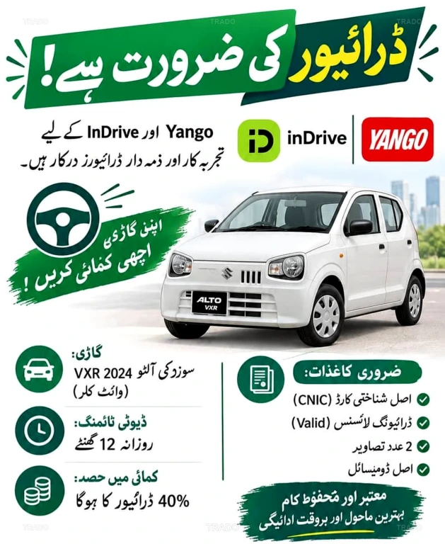 Need a Driver in Lahore