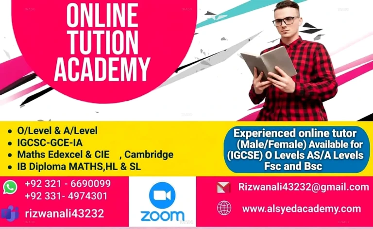 Expert Online Tutor in Lahore